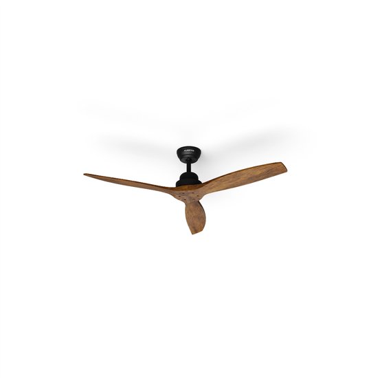 Klarstein Santa Elena plafondventilator 132 cm, 3 houten bladen, 6 snelheden, stil, zomer-winter, timer, afstandsbediening