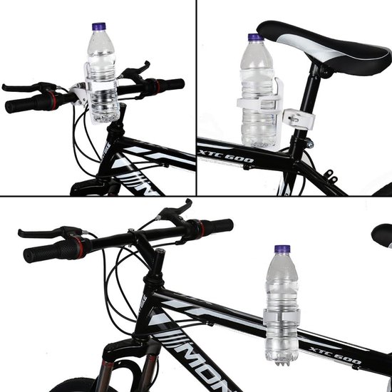 Fiets bidonhouder zonder schroeven, universele fietsbekerhouder, 360 graden draaibare fiets bidonhouder, kinderfiets volwassen fiets bidonhouder, wit — afbeelding 2