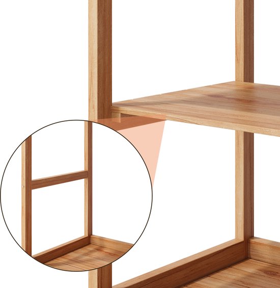 Bealife CC51 Table de travail de jardin pour plantes, table de jardin pour plantes avec banc de plantation, 111,6 x 46,5 x 125 cm, Naturel