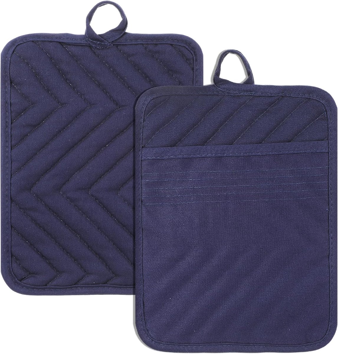 Lot de 2 maniques noires en coton (17,2 x 22,4 cm) avec sac, antidérapantes, pour cuisine et pâtisserie