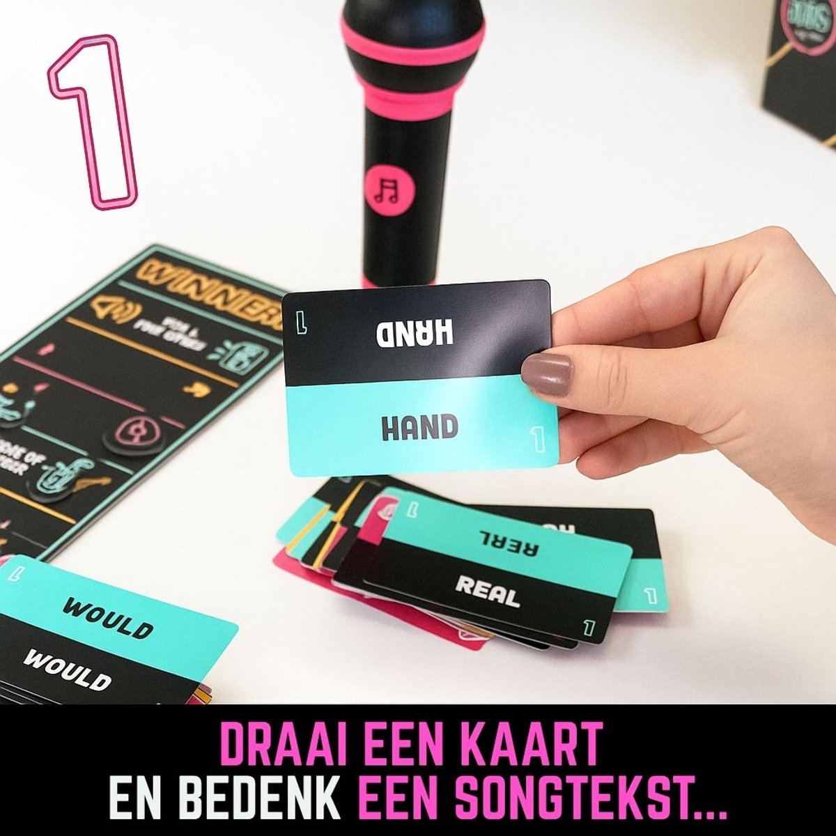 Megableu Grab The Mic - Karaoke Partyspel - Muziekspel voor 2-10 Spelers - Bekend van TikTok - Nederlandstalige versie — afbeelding 8