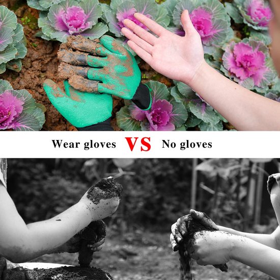 2 paar tuinhandschoenen met klauwen - Hoogwaardige waterdichte werkhandschoenen voor in de tuin van Merkloos	 — afbeelding 2