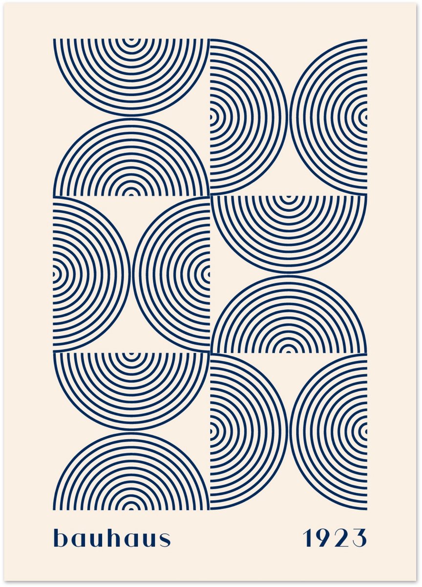 Bauhaus - Twisted arches 1923 Poster 50x70 cm - exclusief lijst