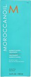 Turquoise doos met "MOROCCANOIL TREATMENT" en een oranje "M".