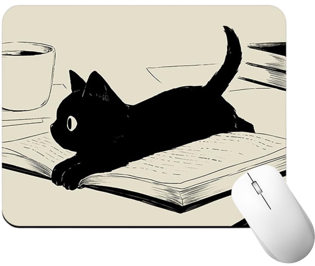 Unyqoos® Muispad met Drie Schattige Katten voor Kantoor- en Gaminggebruik, Geschikt voor Bureau en Laptop