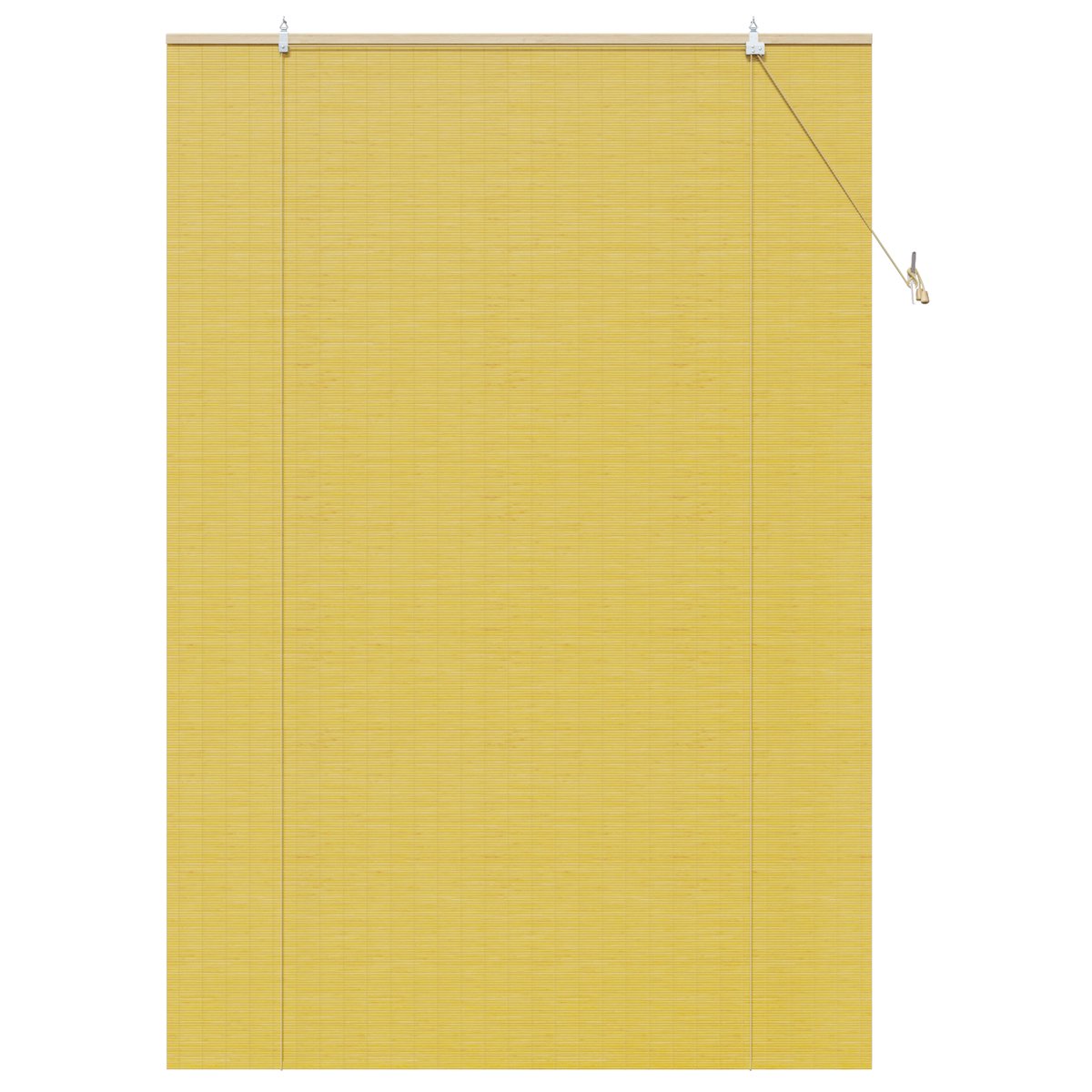 vidaXL - Rolgordijn - Geel - 140 - x - 220 - cm - Bamboe