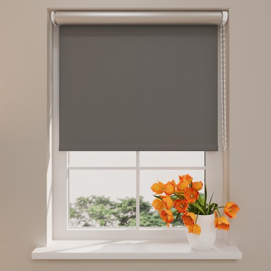 Store enrouleur occultant Radeco® – Easy Thermo – Gris foncé – 160 x 190 cm – Plusieurs tailles disponibles – Largeur de 60 à 240 cm – Protection solaire isolante