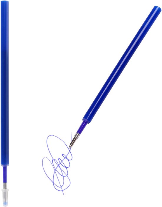 Keyroad Balpen 0,7 mm / 6 stuks/blauwe inkt/gat om op te hangen Blister/Kantoor Kleuterschool en School/Kleur: Blauw/Met ergonomische handgreep