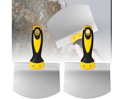 Arc-Shaped Putty Knife Spatula Set - Painting Tools - Stainless Steel Spackler Tools - Universal Scraper for Walls - Remove Wallpaper