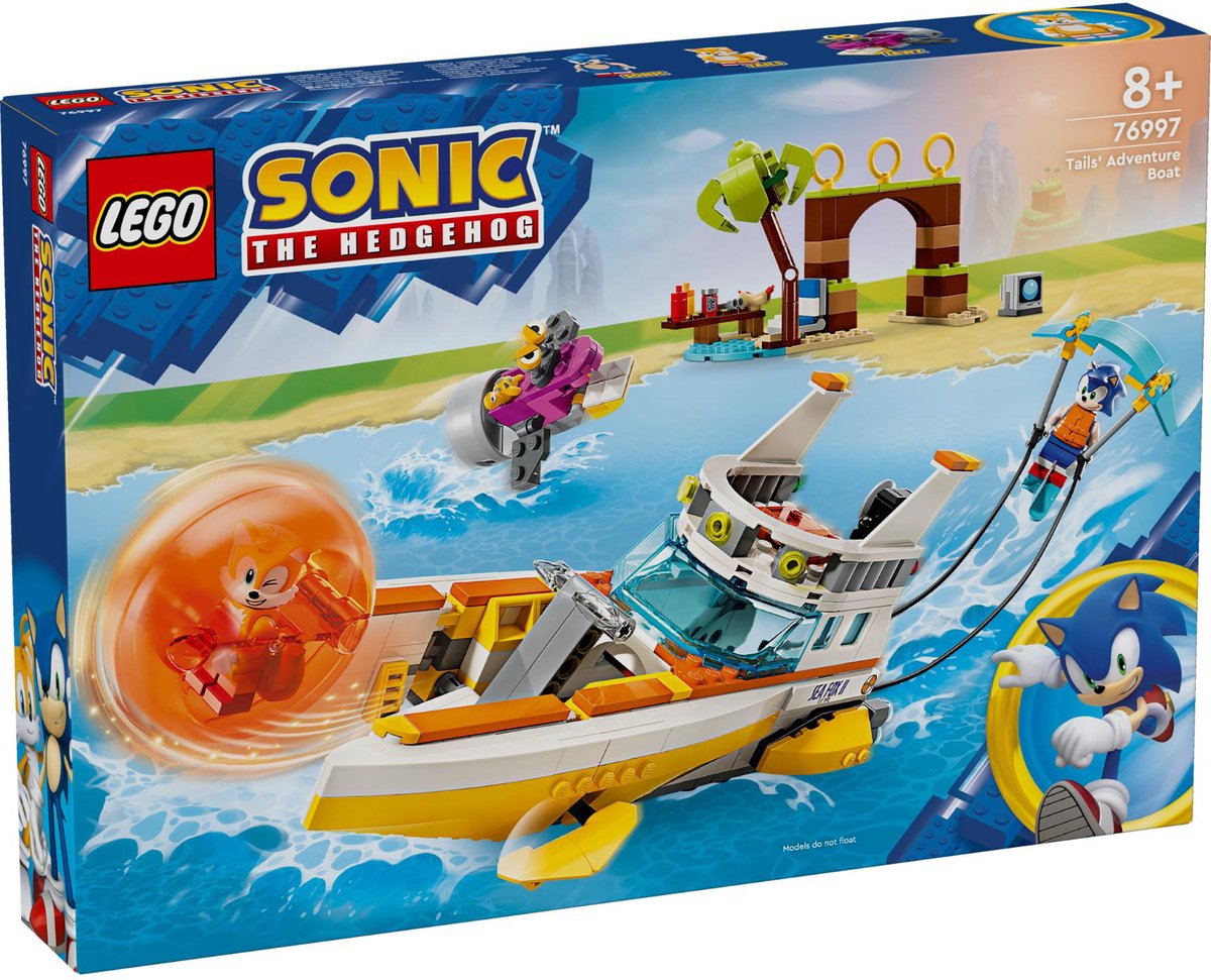 LEGO 76997 Sonic Tails' avonturenboot