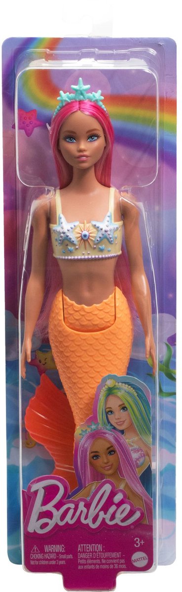 Barbie A Touch of Magic - Oranje zeemeermin staart - Barbiepop — afbeelding 4