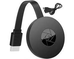 Wifi-display dongle - draadloze HDMI-adapter - mediastreaming sticks - Draadloos tv kijken - Full HD - geschikt voor Miracast/DLNA/Airplay - WIFI Receiver Voor Android en IOS - App streaming - Zwart