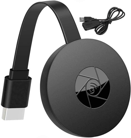 Wifi-display dongle - draadloze HDMI-adapter - mediastreaming sticks - Draadloos tv kijken - Full HD - geschikt voor Miracast/DLNA/Airplay - WIFI Receiver Voor Android en IOS - App streaming - Zwart