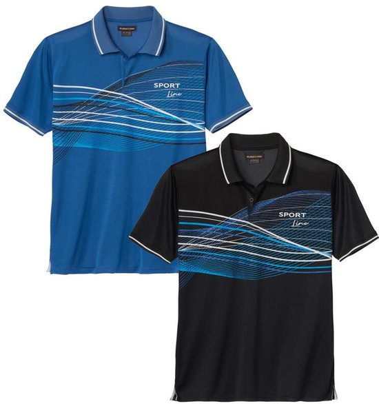 ATLAS FOR MEN - Set van 2 Sport Line polo’s - Heren - Verkrijgbaar in grote maten - 4XL