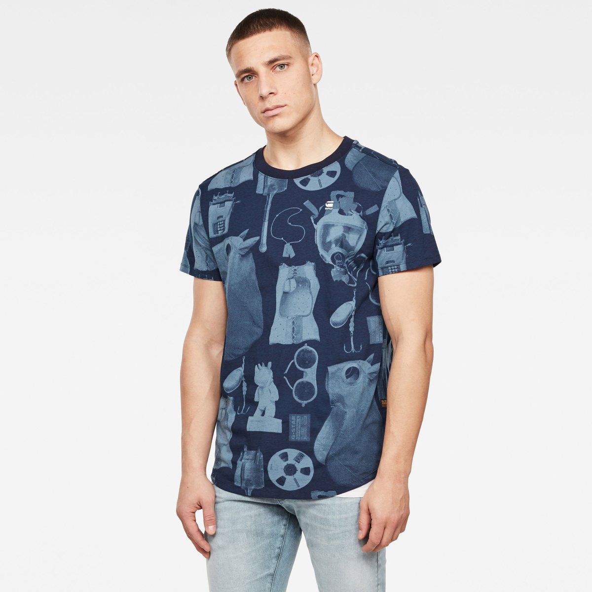 G-Star Lash materials ao gr r t ss Heren T-shirts Avio Mono Objects