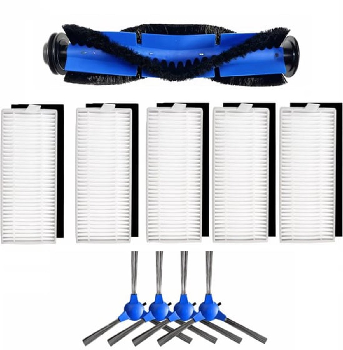 15x Borstel & Filter set geschikt voor Eufy Robovac 11s 15C 30C 35C & Robovac - borstel - Filter