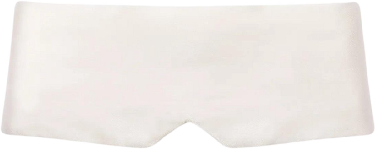 Perfect Sleep Face Mask van 100% Zijde - Ivoor - Gemaakt van moerbij zijde - Verduisterend, zijde zacht en comfortabel - Anti acne slaapmasker - Silk Heaven