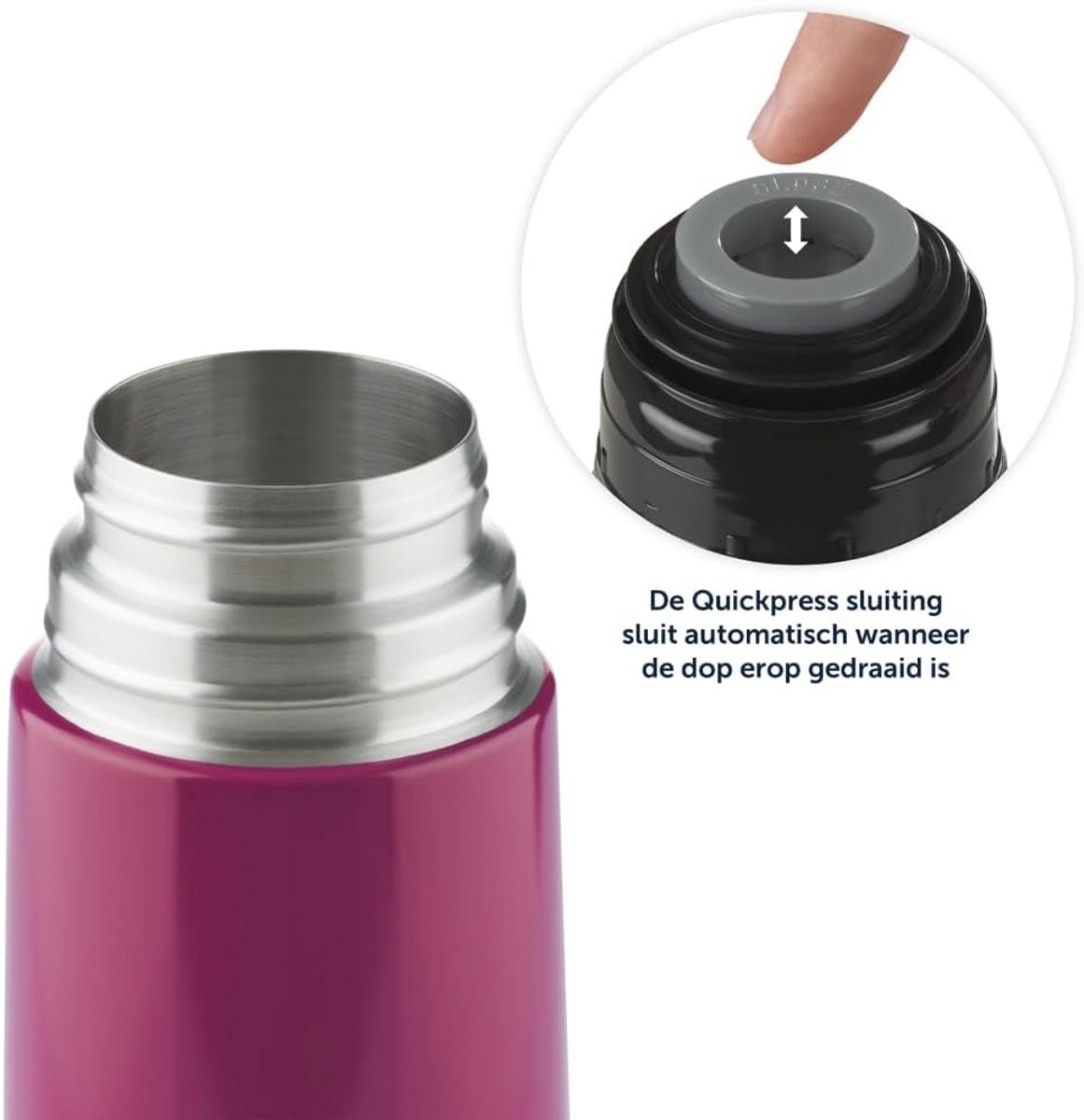 Waterdichte Thermosbeker - 700 ml - Duurzame Meeneembeker voor Koffie & Thee - Roestvrij Staal — cadeau in Koken & Dineren - foto 2