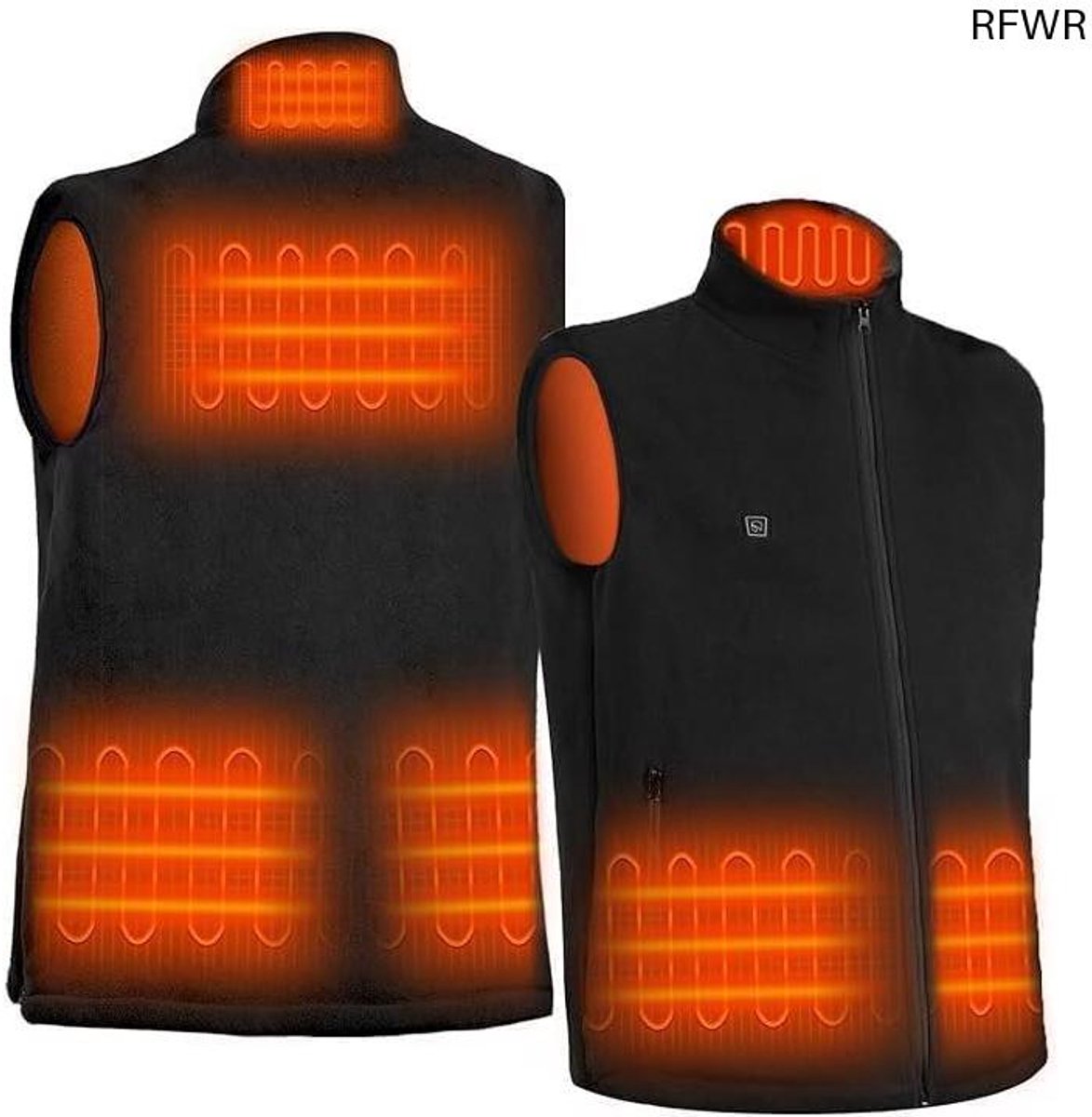RFWR® Verwarmd fleece vest uniseks voor buiten reizen en vrije tijd Elektrisch verwarmd