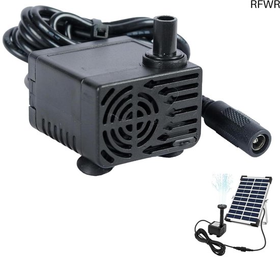 RFWR® Zonne-energie Vijverpomp 12V met Instelbare Sproeiverplaatsing - 300 l/u Pompen voor Tuin en Watereigenschappen