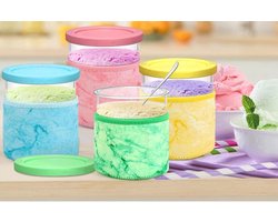 Neopreen hoezen voor ijsjes, 4 stuks - Geïsoleerde hoezen voor ijsjesbekers - Herbruikbare geïsoleerde hoezen voor ijsjesbekers - Hoezen voor ijsjesbekers