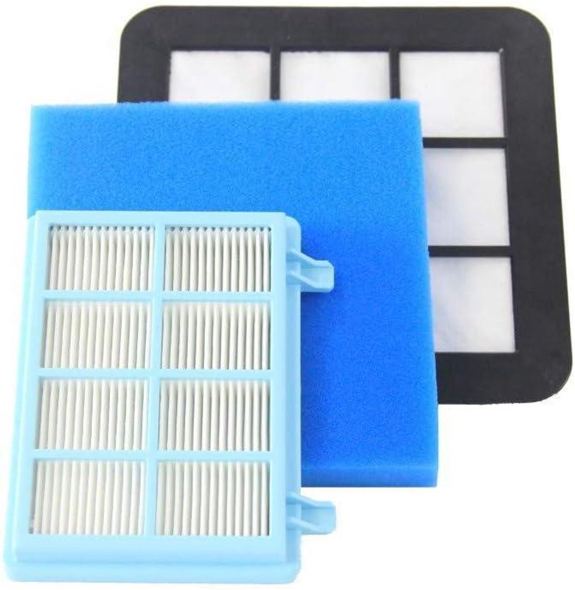 Allecto Plus - Wasbare Motor Schuim Filter kit voor Stofzuiger - Geschikt voor Power Pro Compact - Onderdelen FC9331/09 FC9332/09 FC8010/01 - Hoge Kwaliteit Neptune Filters.