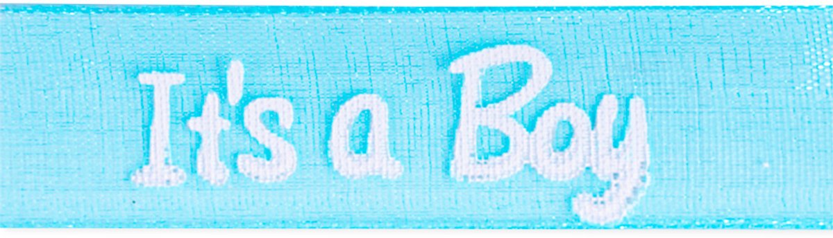 Blauw lint | tekst witte letters It's a boy | lengte ca. 10 meter