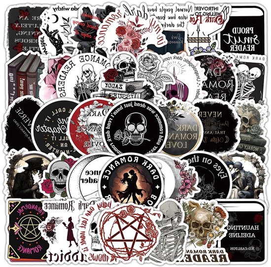 Foto: Allecto plus 106 st ck dark romance sticker boek lover accessoire romantische stickers voor boekenwormen