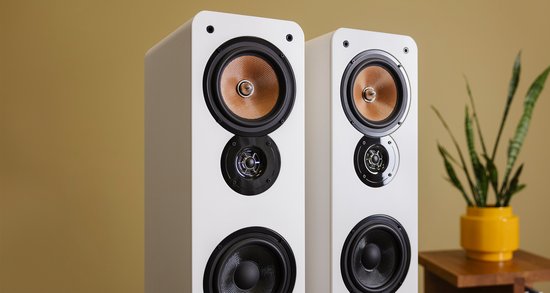 Teufel Ultima 40 Mk4 - hifi stereo vloerstaande speakers - 3-kanaals systeem - Kevlar midrange driver met faseplug en aparte - wit van Teufel — afbeelding 2