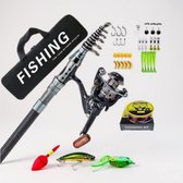Canne à lancer Dutchers® 310 cm avec moulinet - Ensemble de cannes à pêche télescopiques 37 pièces - Pêche - Matériel de pêche - Canne pour la pêche des carnassiers - La pêche - Ensemble de pêche