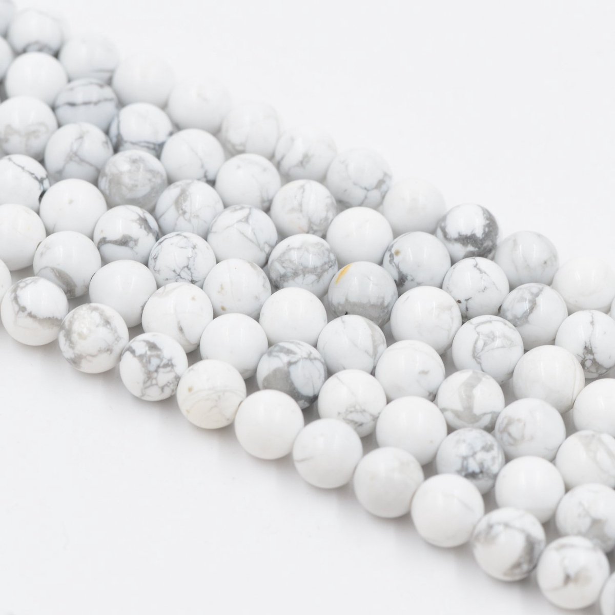 Asingeloo AAA Hoge Kwaliteit Witte Turquoise Natuursteen Edelsteen Losse Ronde Kralen 15,7" 10mm Kristal Energie Steen Helende Kracht voor het Maken van Sieraden - Geïmporteerd