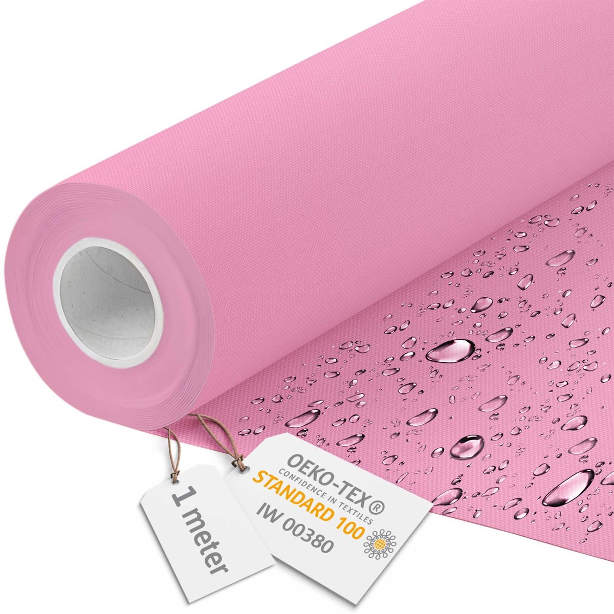 DreamRoots Canvas Waterdicht - Meubelstof per meter 160 cm breed - Waterafstotende stof 220 g/m2 600D - Luifelstof Waterdicht per meter Roze 1M