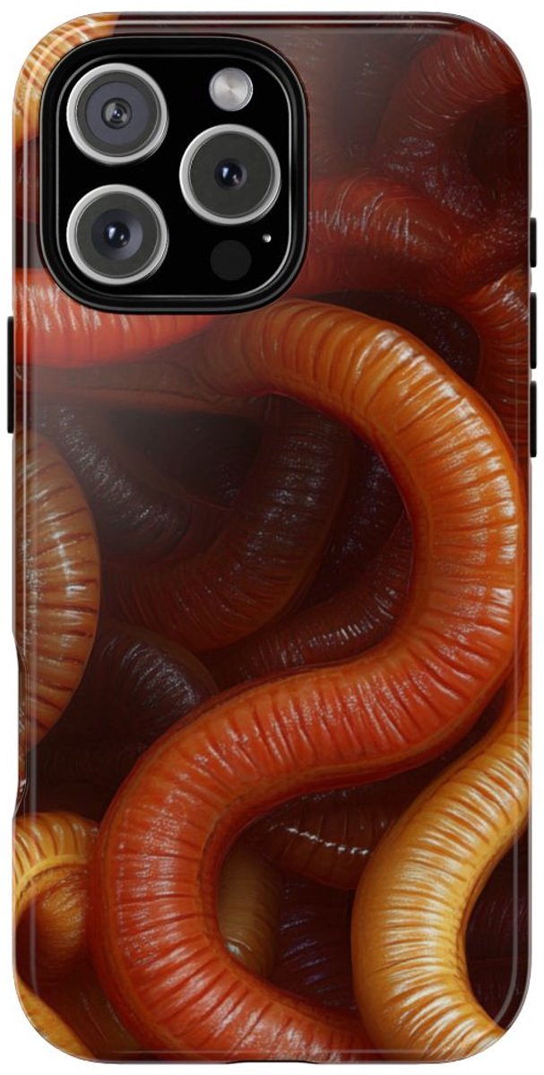 Gedetailleerd Aardwormenpatroon – Telefoonhoesje Geschikt voor iPhone 16 Pro Max