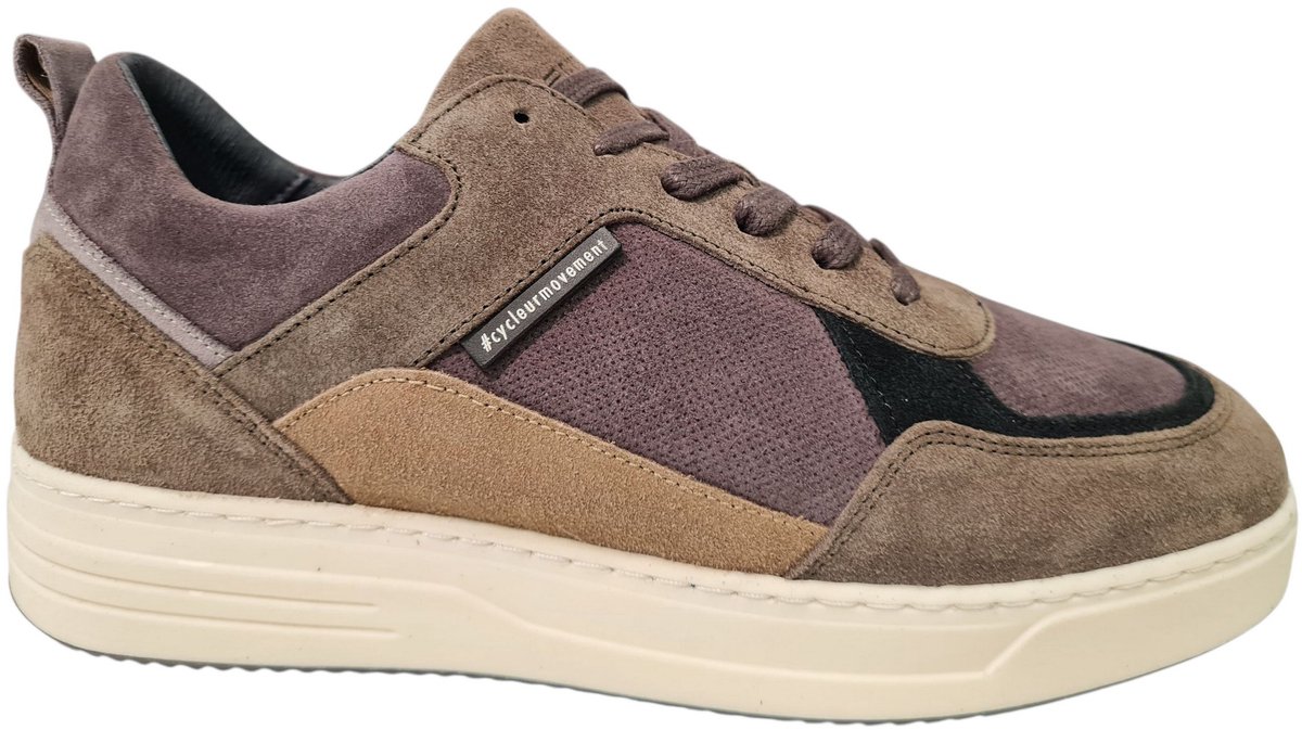 Cycleur De Luxe Bruin Groene Suede Heren Sneakers Bruin