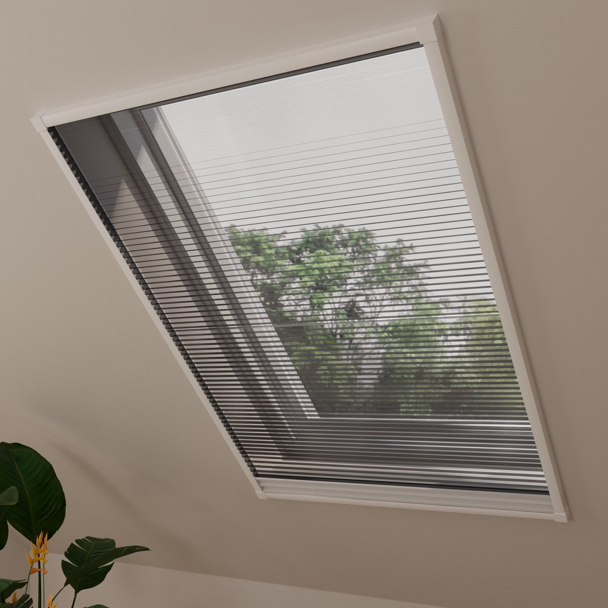 Dakraam hor plissegordijn Multi - Verduisterend - Black - 100 x 160 – foto 4