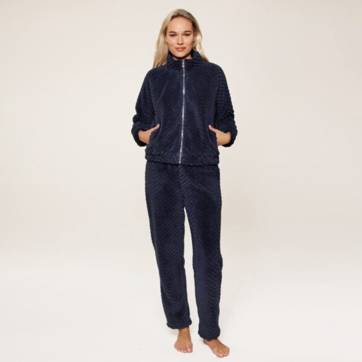 LingaDore - Fluffy Huispak Dark Denim - maat M - Blauw