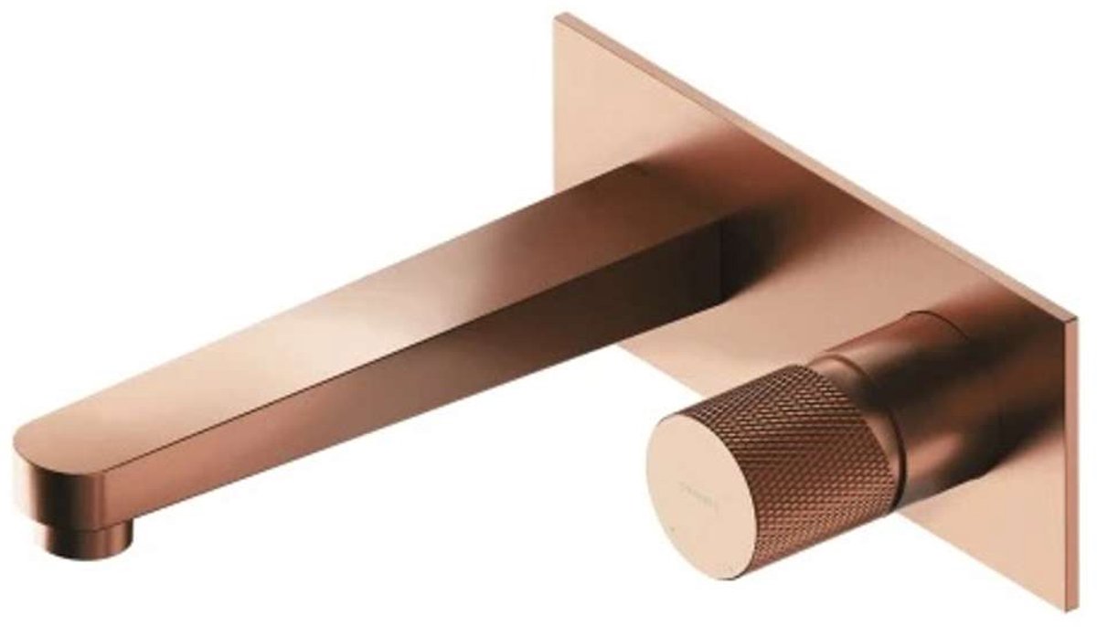 OMNIRES Contour - Inbouw wastafelkraan, 2-gats installatie,met inbouwdeel, geborsteld koper CT8015CPB