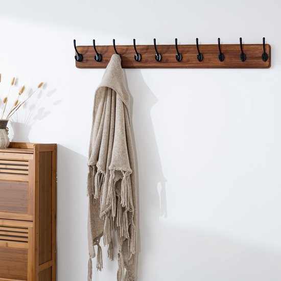 Lange Kapstok voor de Muur of Wand - 90 cm Lang - Rustiek Bruin Lange Kapstok voor de Muur of Wand - 90 cm Lang - Rustiek Bruin