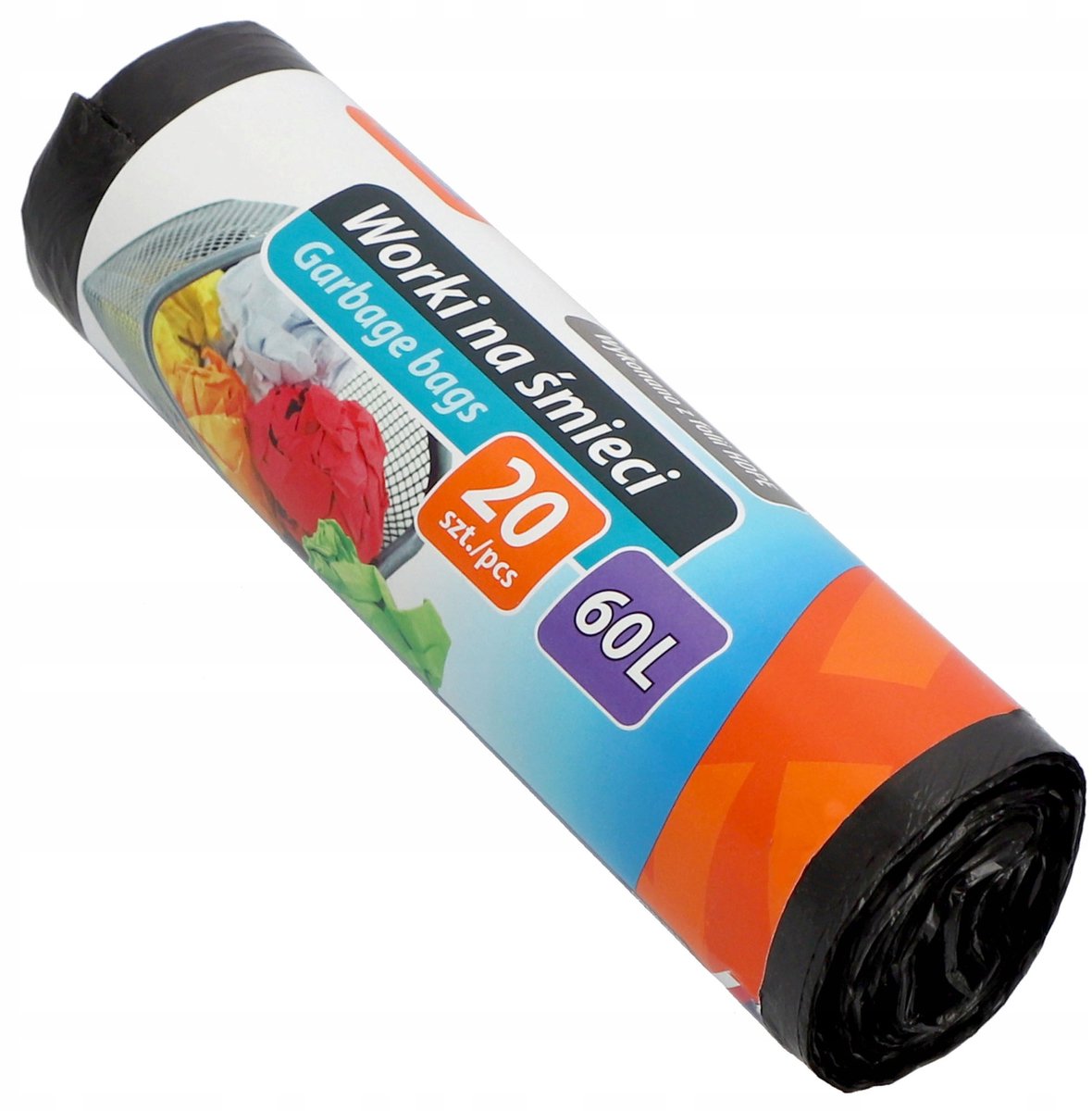 Ravi Rubbish Tassen, inhoud 60 liter Hdpe 20 stuks, meerkleurig, één maat