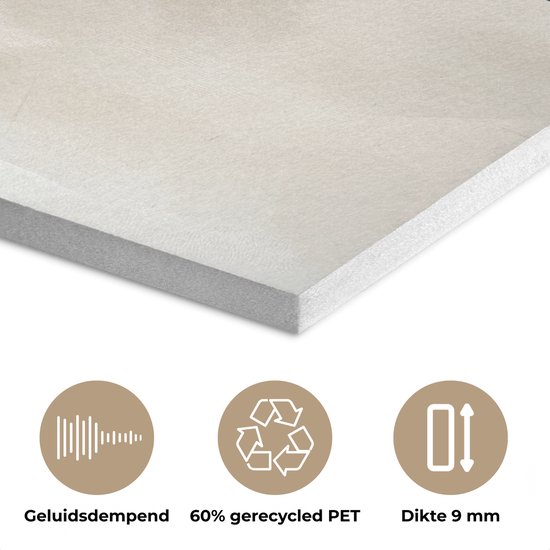 Panneau mural acoustique 70x100 cm - Peinture en Feutre Bloem - Beige - Peinture - Ombre - Panneaux acoustiques - Décoration murale insonorisante - Isolation phonique salon - Décoration murale panneaux sonores