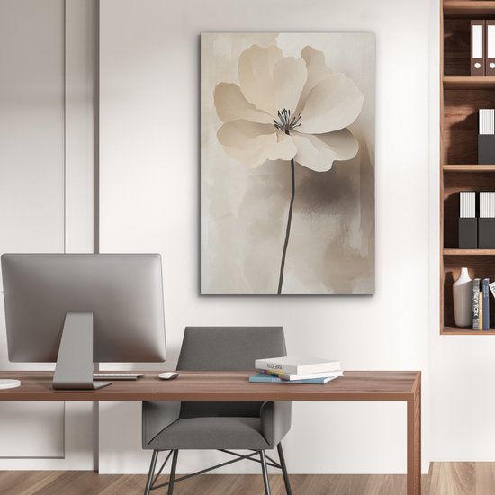 Panneau mural acoustique 70x100 cm - Peinture en Feutre Bloem - Beige - Peinture - Ombre - Panneaux acoustiques - Décoration murale insonorisante - Isolation phonique salon - Décoration murale panneaux sonores
