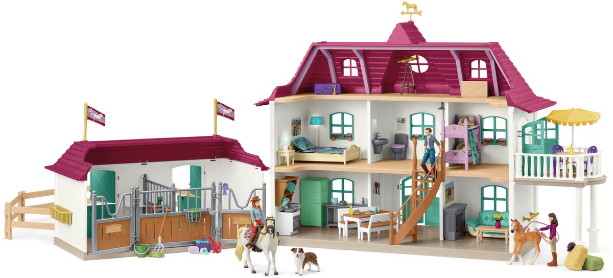 schleich HORSE CLUB - Lakeside Landhuis en -stal - 42706 — afbeelding 4