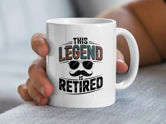 Gepensioneerde Legende Mok, Nieuwe Pensionering Cadeau Idee, Grappige Pensionering Mok, Pensioen Cadeau Voor Mannen, Legend is Retired