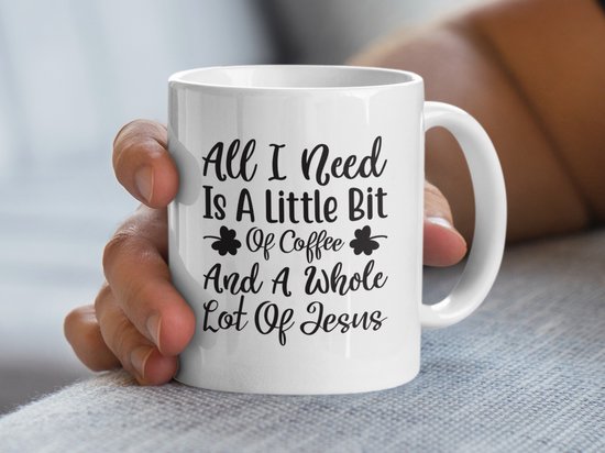 Koffie en Jezus Mok, Christelijke Mok, Religieuze Koffiemok, Inspirerende Geschenk Mok, Mok voor Christenen, Leuke Koffiemok