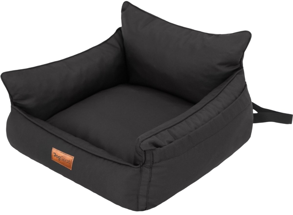 Voorstoel Honden Autostoel Mand – DogSeat Nova Cruise ® – Oxford Zwart – Voor Kleine Honden – Met veiligheidsriem, gesp en gordel slot – Voorstoel & Achterbank – Waterafstotend & Krasbestendig – Luxe Autostoel Hond – Machinewasbaar