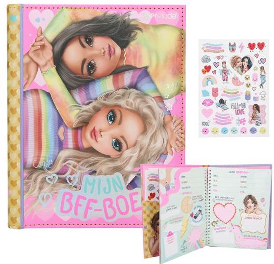 BFF-boek met twee TOPModel-meisjes op de kaft, met stickers.