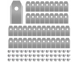 45 stuks - Mesjes voor robotmaaier - inclusief schroeven - RVS - Universele c...