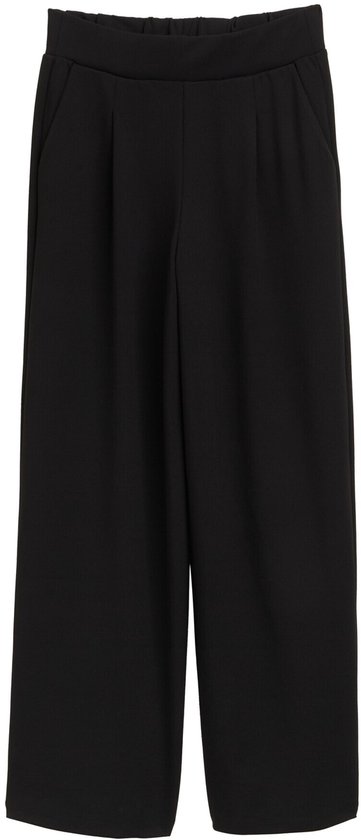 Zwarte wijde culotte met steekzakken.