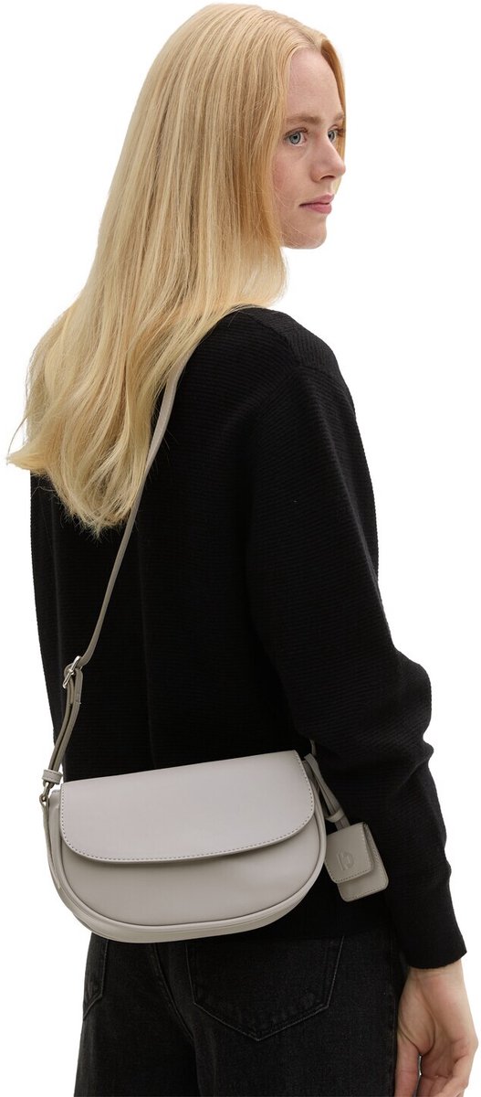 TOM TAILOR Schoudertas Bena Flap Bag Light Grey Lichtgrijs