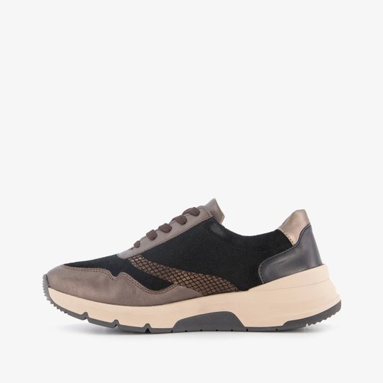 Baskets femme Hush Puppies en cuir noir marron - Pointure 36 - Semelle amovible